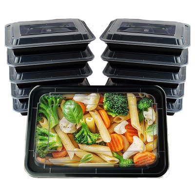 10 x Meal Prep Food Containers With Lids - Single Compartment 28oz